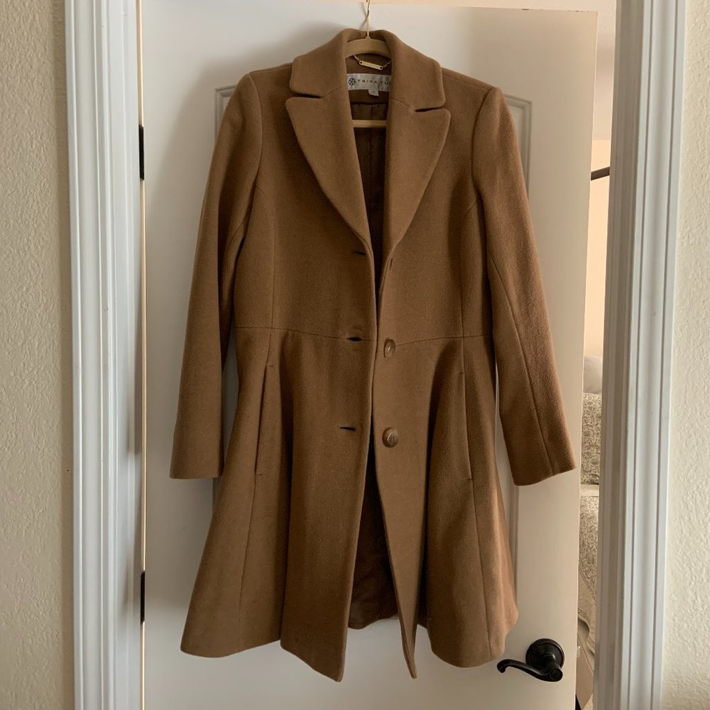 Camel Peplum Peacoat